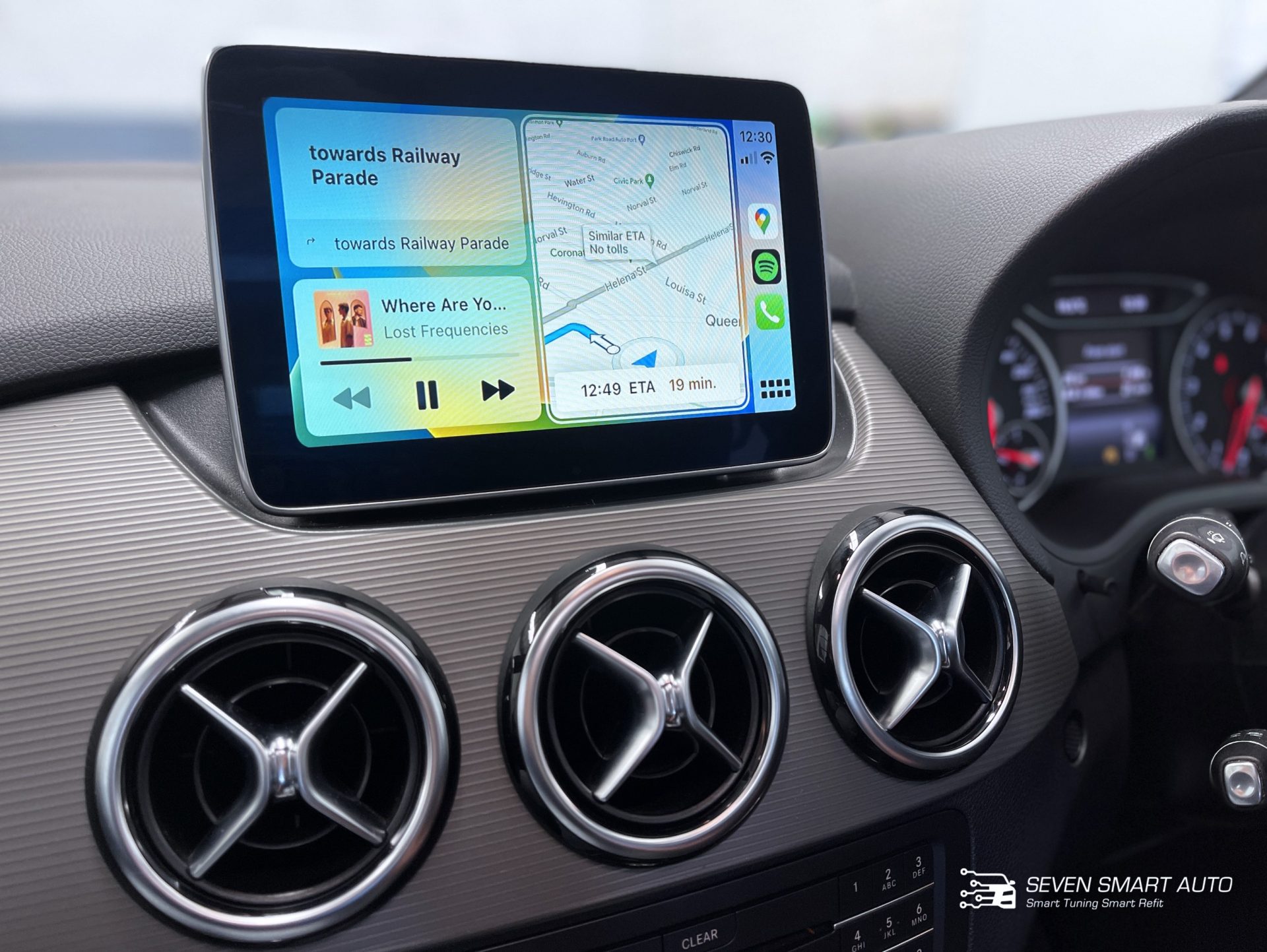 mercedes b w246 15-18 carplay android auto