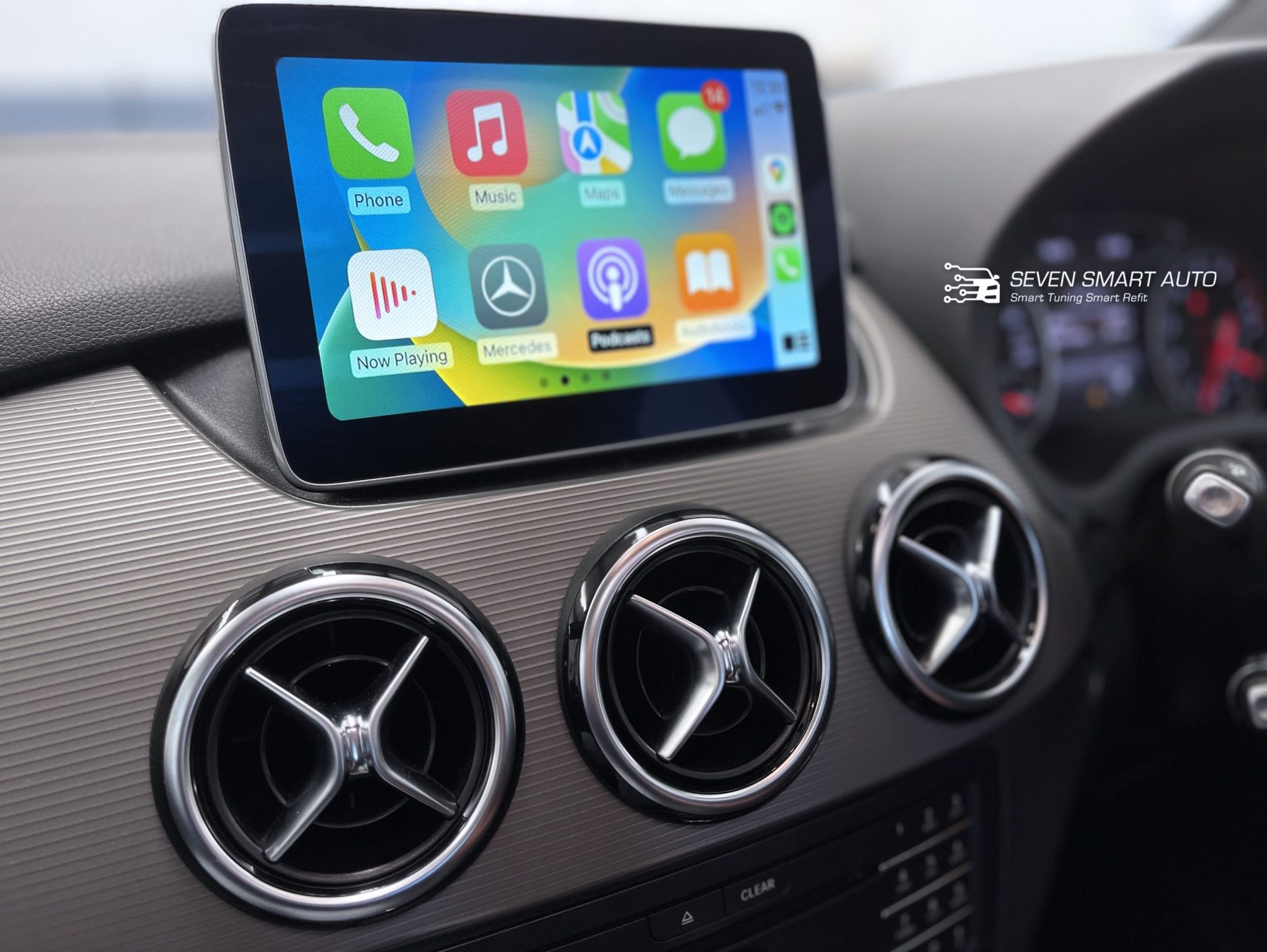 mercedes b w246 15-18 carplay android auto