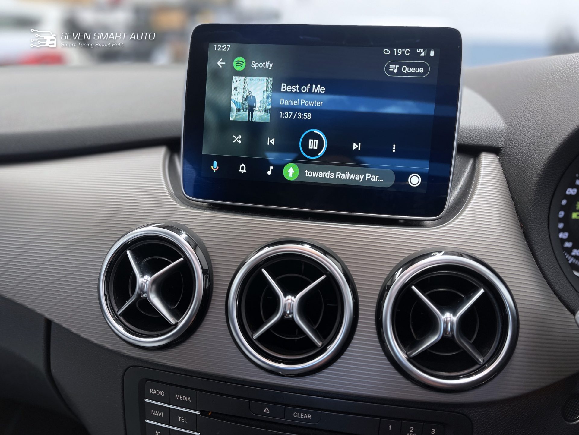 mercedes b w246 15-18 carplay android auto
