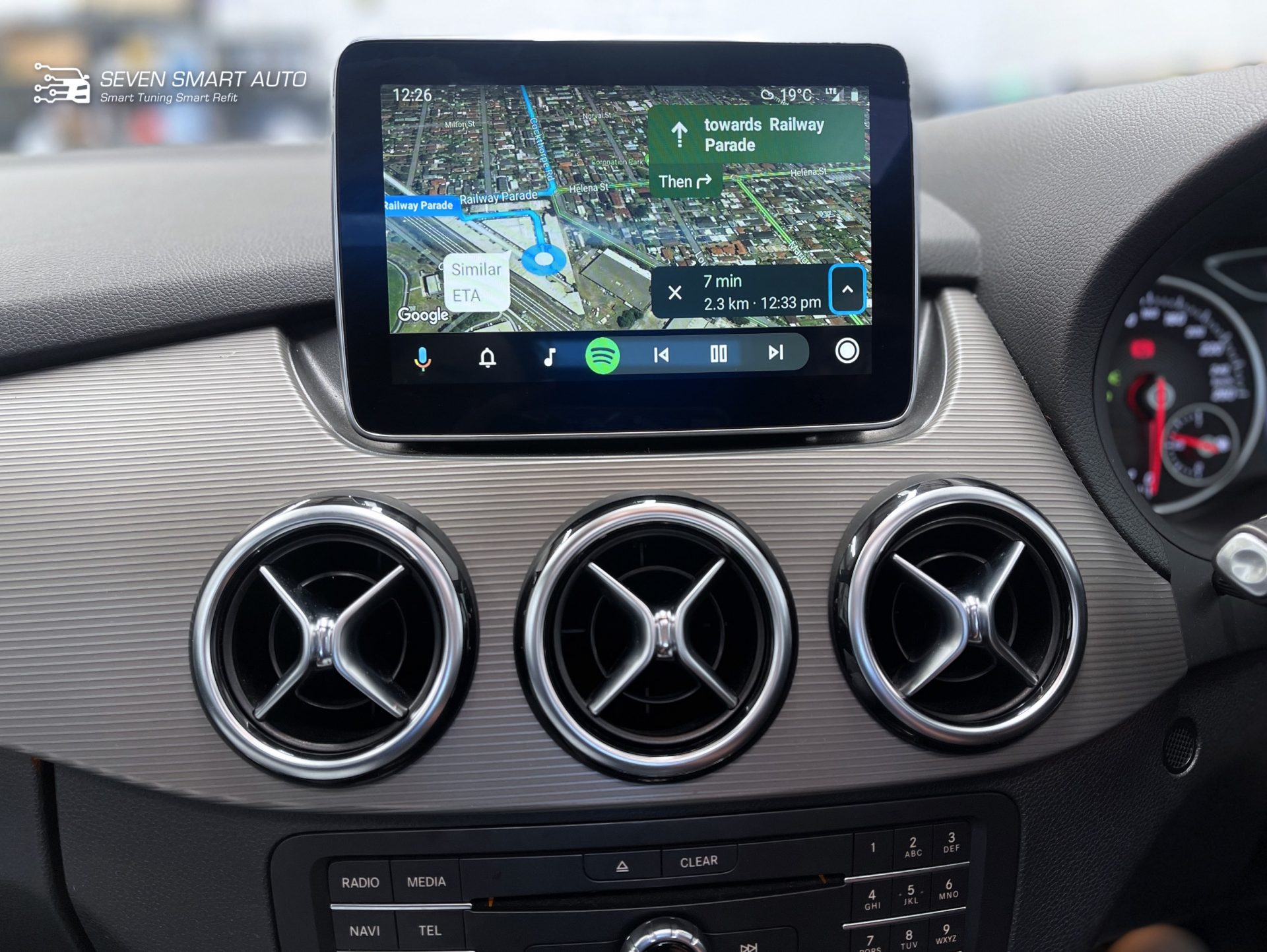 mercedes b w246 15-18 carplay android auto
