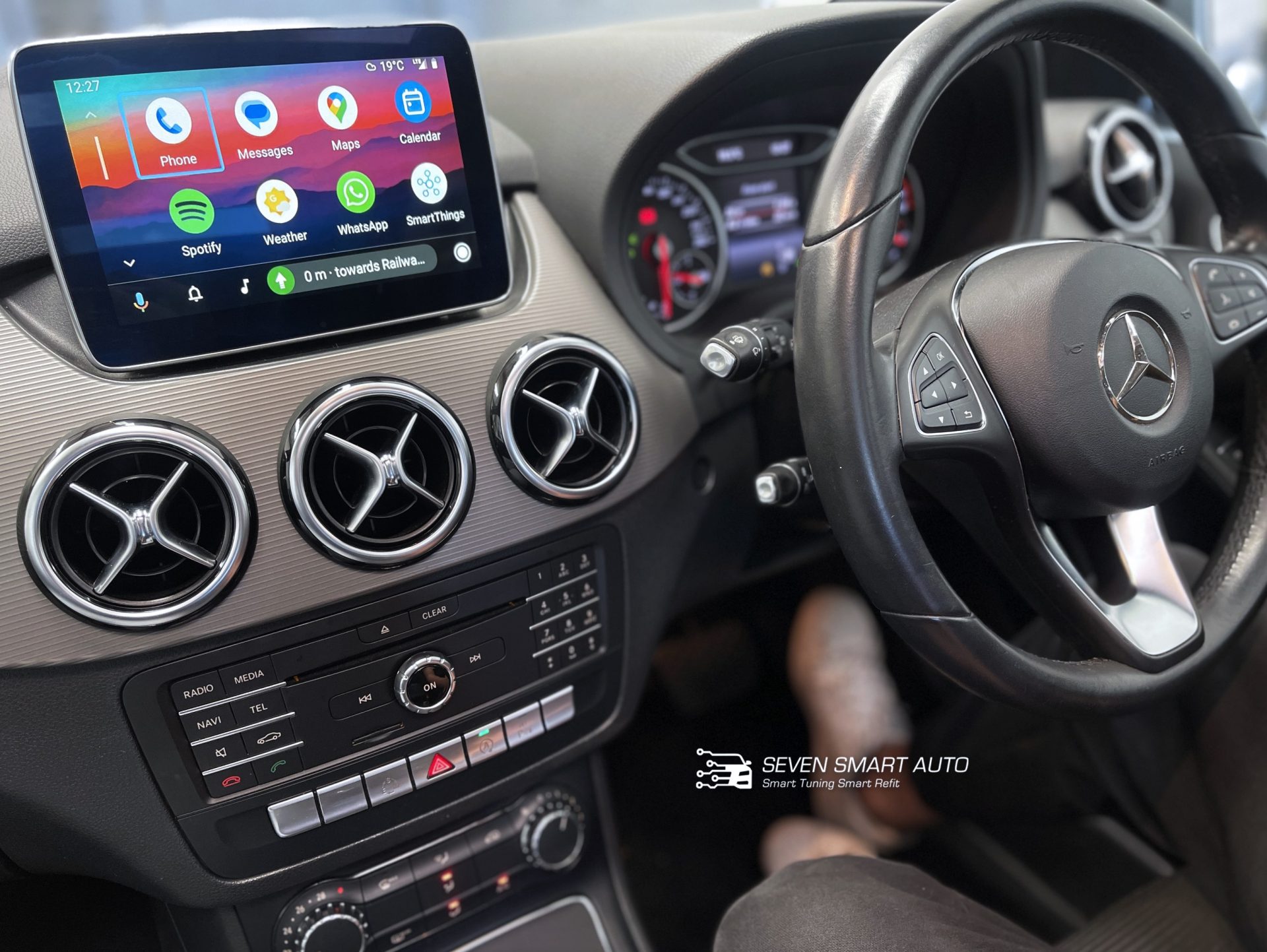 mercedes b w246 15-18 carplay android auto