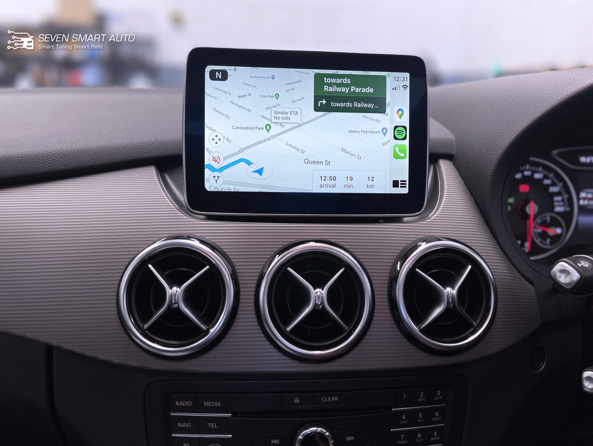 mercedes b w246 15-18 carplay android auto