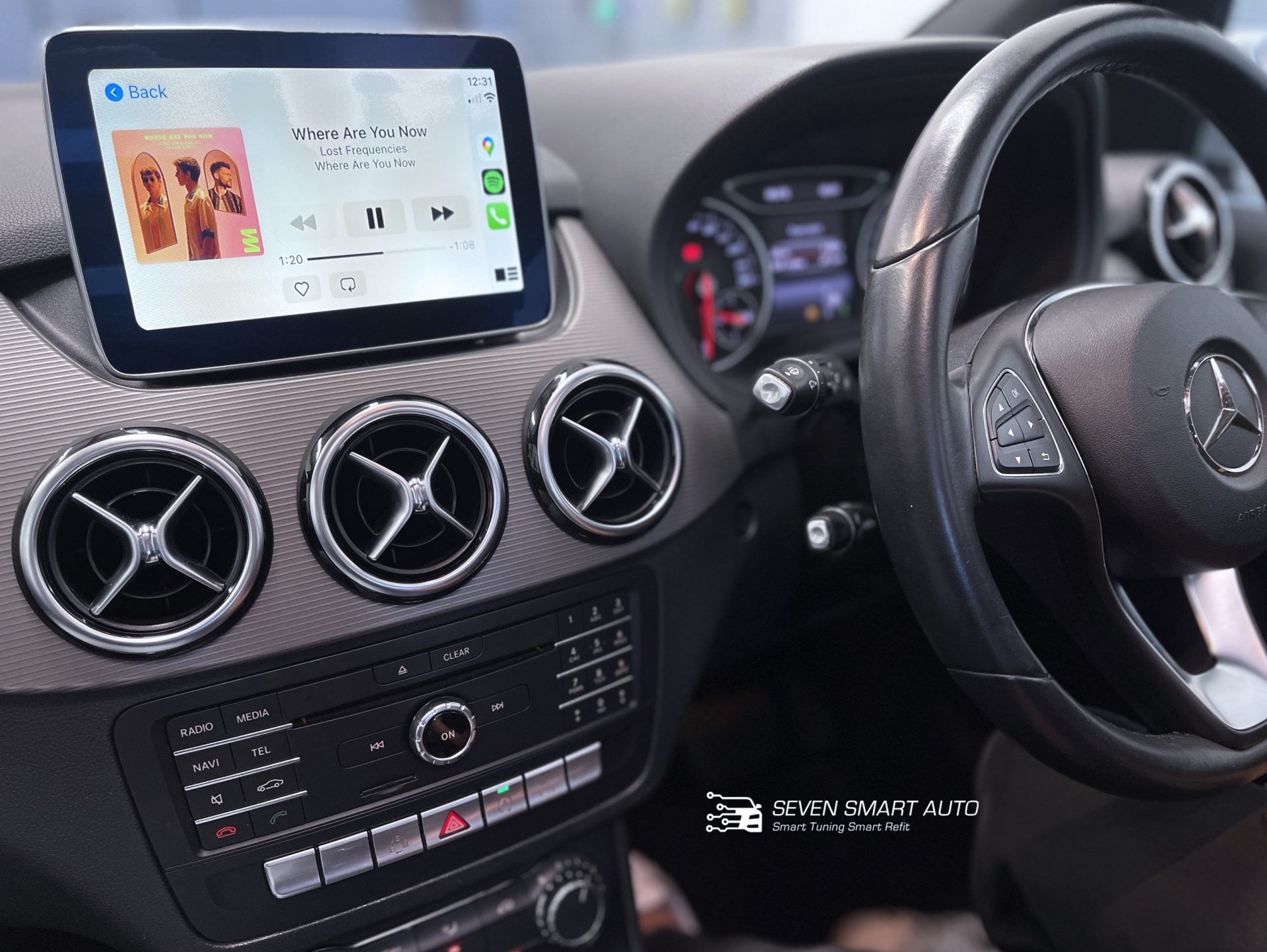 mercedes b w246 15-18 carplay android auto