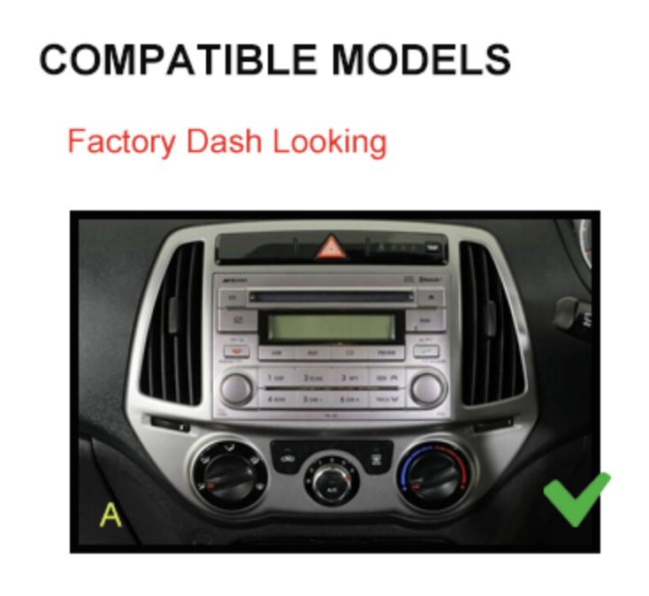 hyundai i20 12-15 carplay android auto navigation
