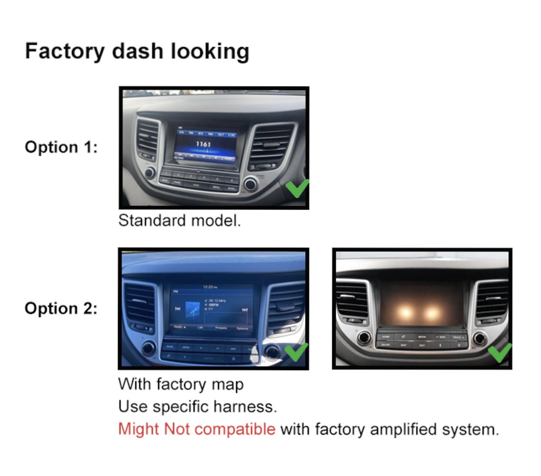 hyundai tucson 15-18 carplay android auto navigation