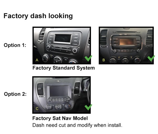 kia cerato 13-18 carplay android auto