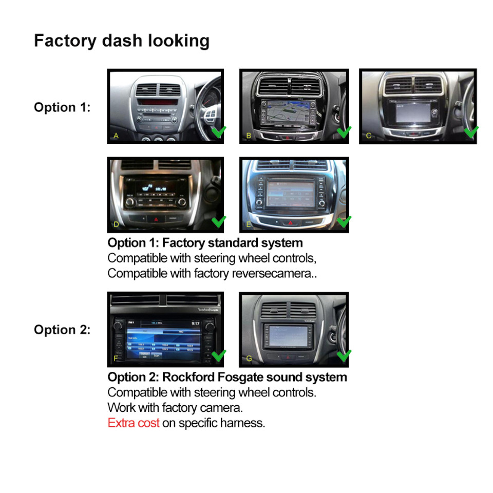 mitsubishi asx 10-19 carplay android auto