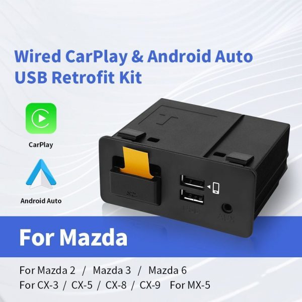 Mazda OEM USB Hub for Upgrade CarPlay & Android Auto Seven Smart Auto