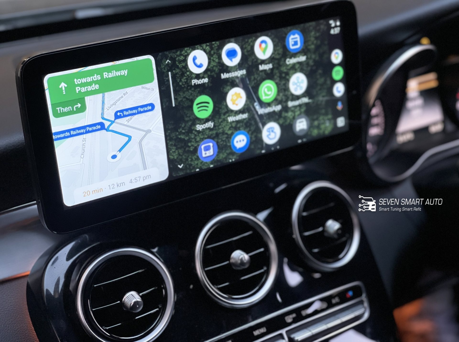 mercedes c w205 glc c253 15-20 12.3 inch touchscreen carplay android auto infotainment