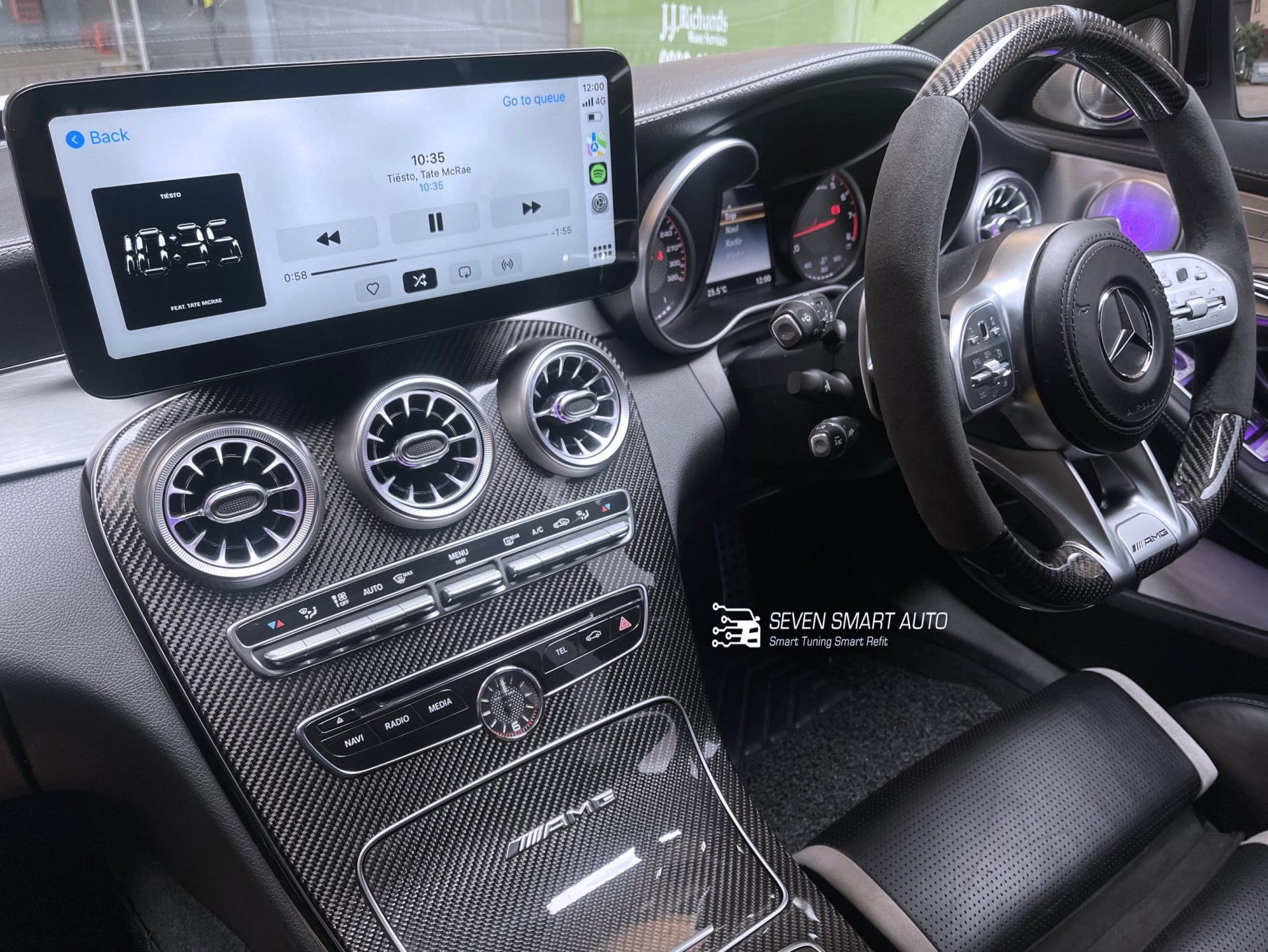 mercedes c w205 glc c253 15-20 12.3 inch touchscreen carplay android auto infotainment