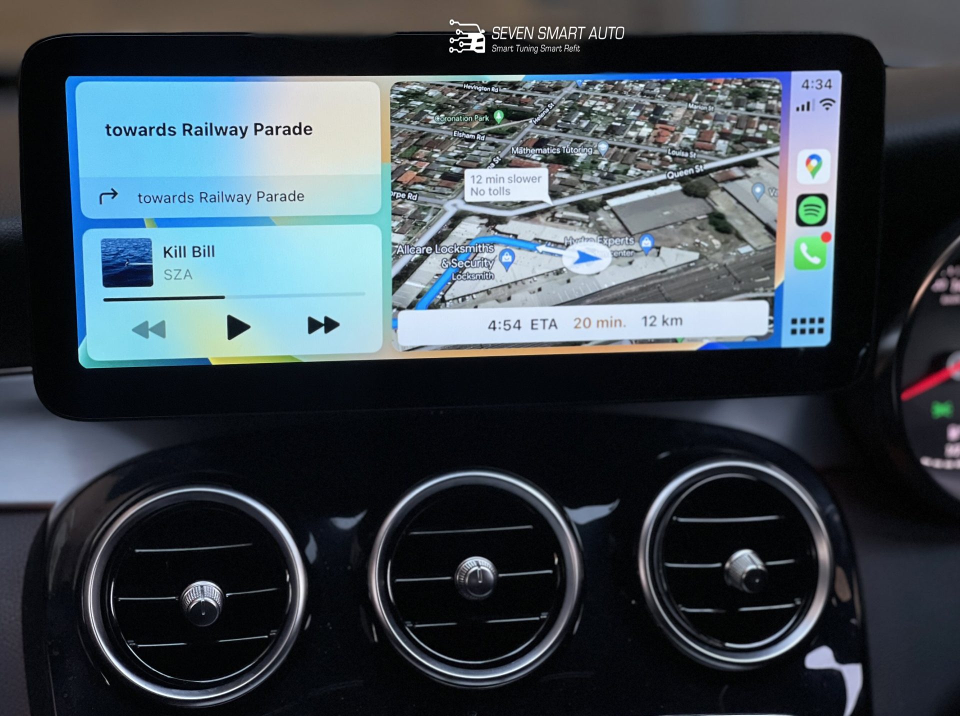 mercedes c w205 glc c253 15-20 12.3 inch touchscreen carplay android auto infotainment