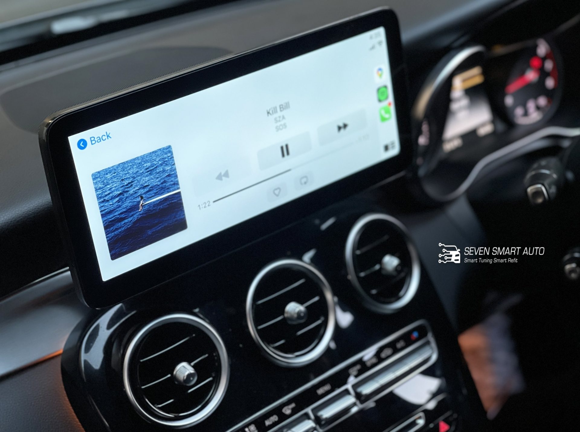 mercedes c w205 glc c253 15-20 12.3 inch touchscreen carplay android auto infotainment