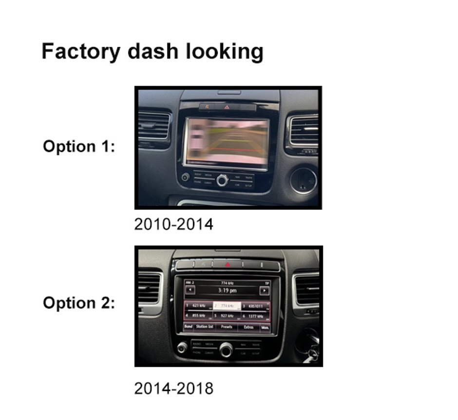 vw touareg 10-18 carplay android auto