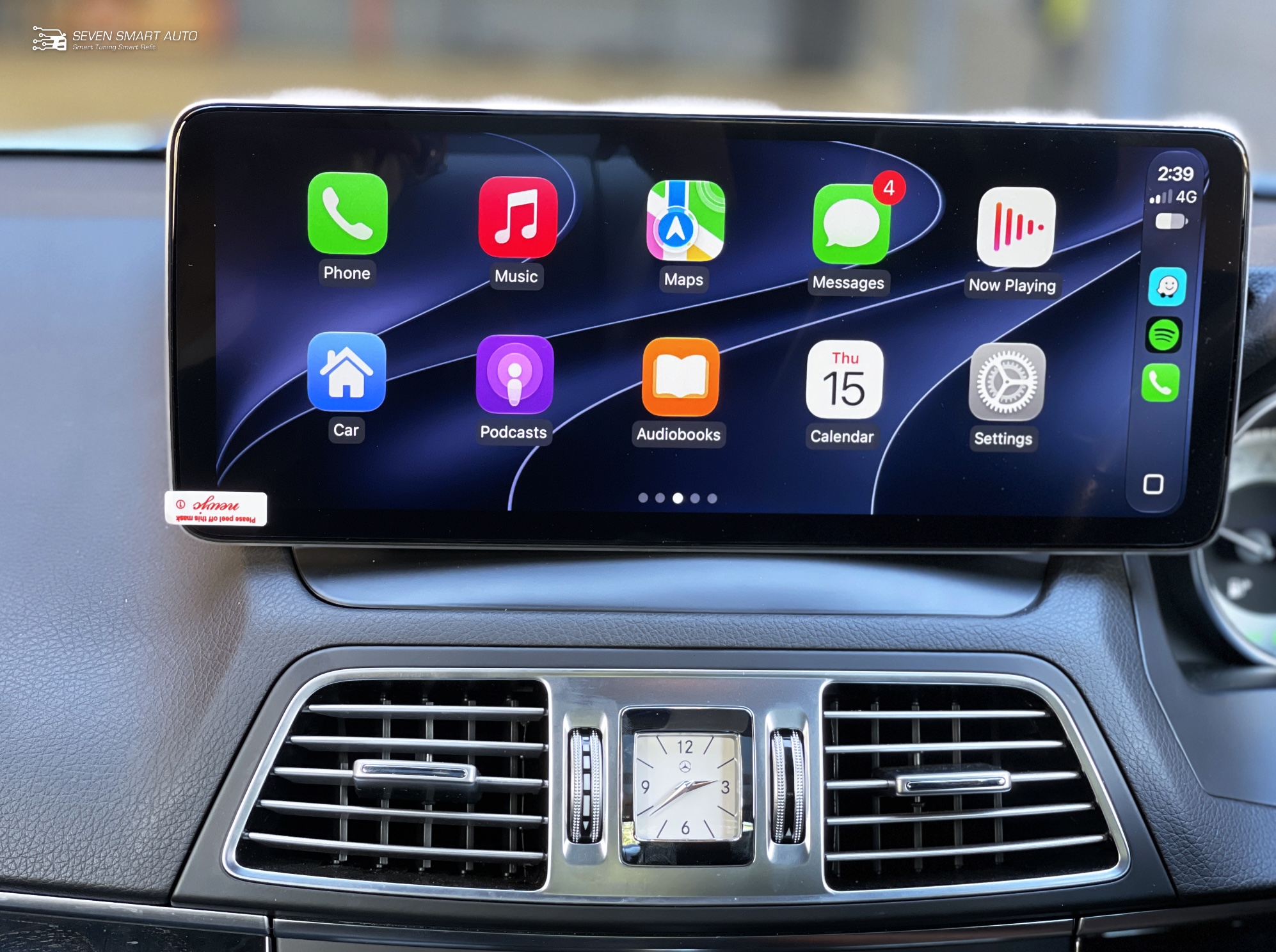 Mercedes-E-W212-11-16-Carplay-Android-Auto-12.8-touch-screen-infotainment