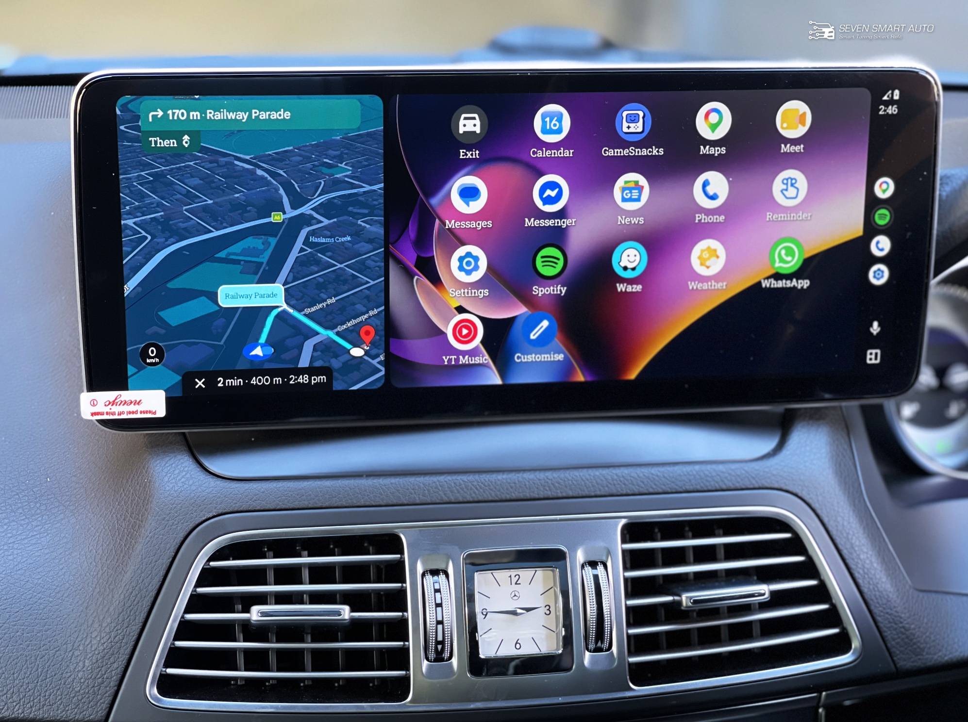 Mercedes-E-W212-11-16-Carplay-Android-Auto-12.8-touch-screen-infotainment