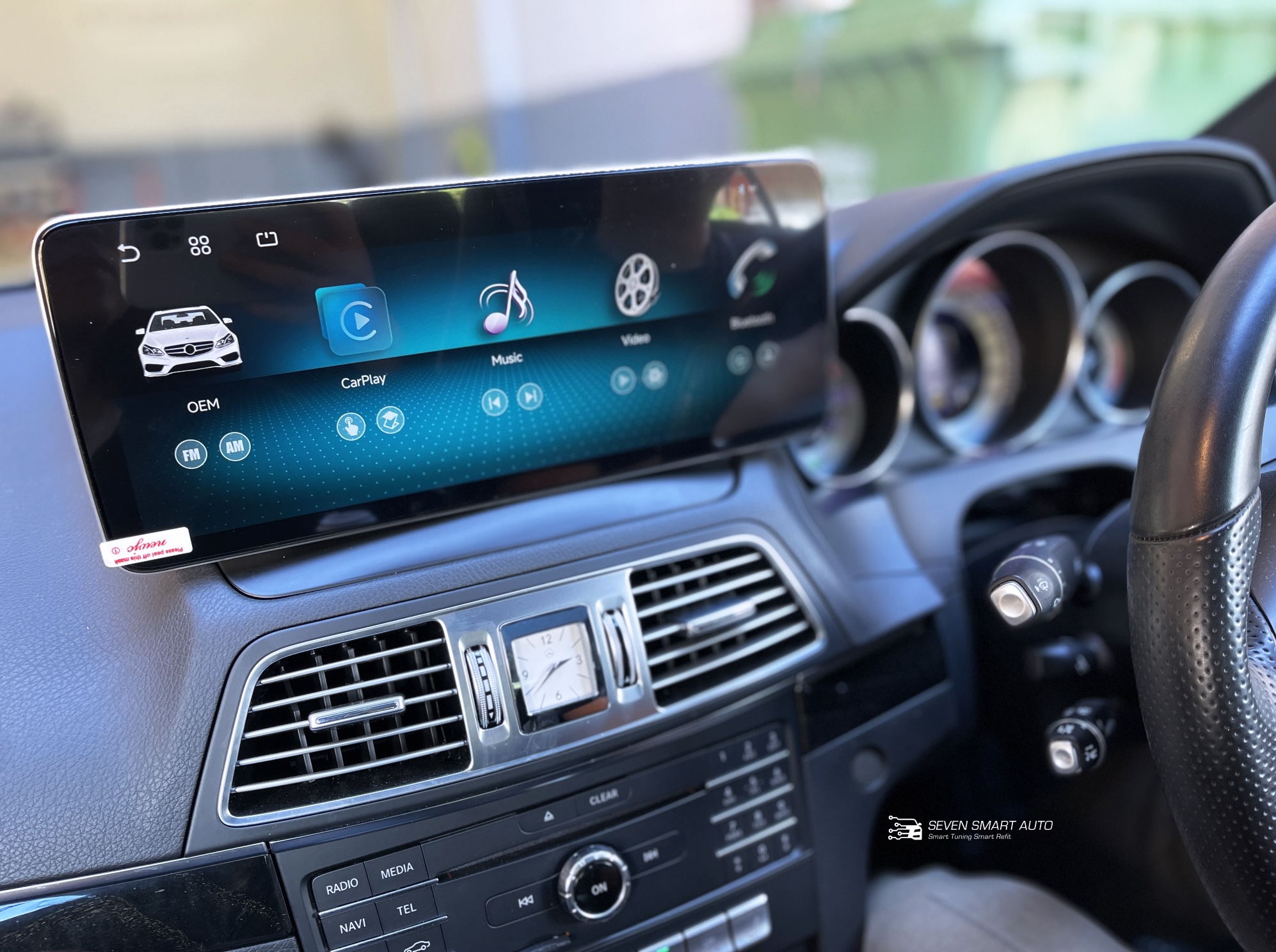Mercedes-E-W212-11-16-Carplay-Android-Auto-12.8-touch-screen-infotainment