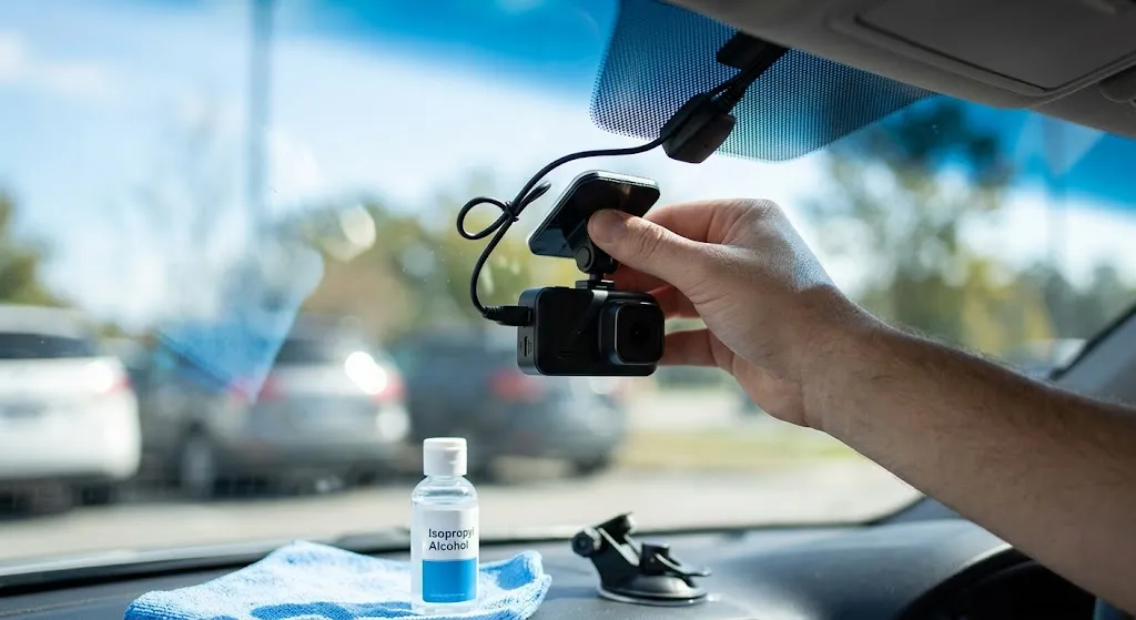 dash cam keeps falling off